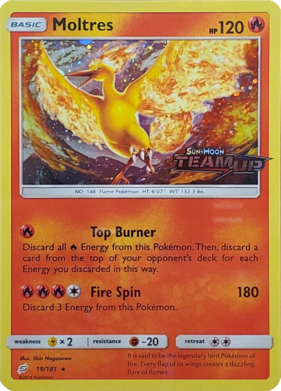 Moltres (019/181) (Stamped) [Sun & Moon: Team Up]