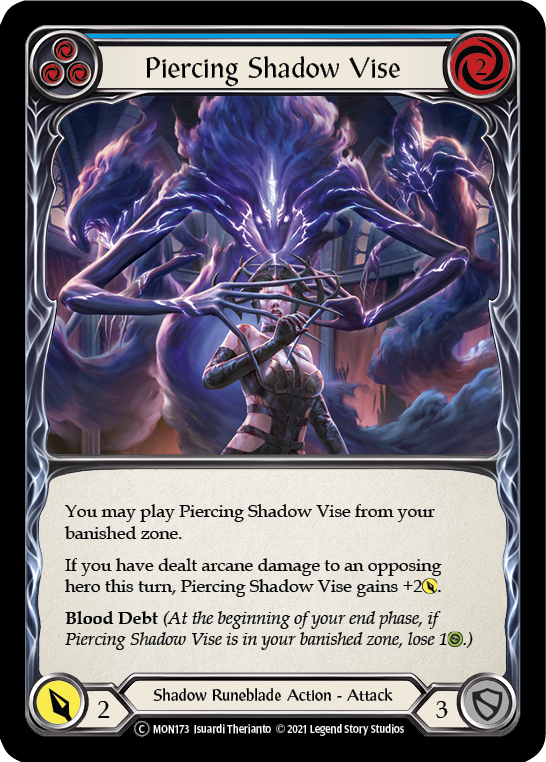 Piercing Shadow Vise (Blue) (Rainbow Foil) [U-MON173-RF] Unlimited Rainbow Foil - Duel Kingdom