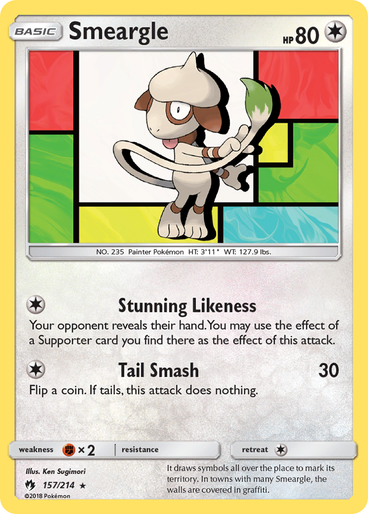 Smeargle (157/214) [Sun & Moon: Lost Thunder] - Duel Kingdom