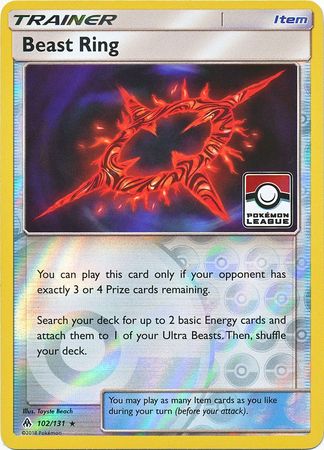 Beast Ring (102a/131) (League Promo) [Sun & Moon: Forbidden Light] - Duel Kingdom