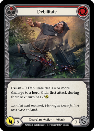 Debilitate (Red) [WTR066-C] Alpha Print Rainbow Foil - Duel Kingdom