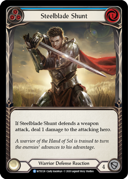 Steelblade Shunt (Blue) [WTR128] Unlimited Rainbow Foil - Duel Kingdom