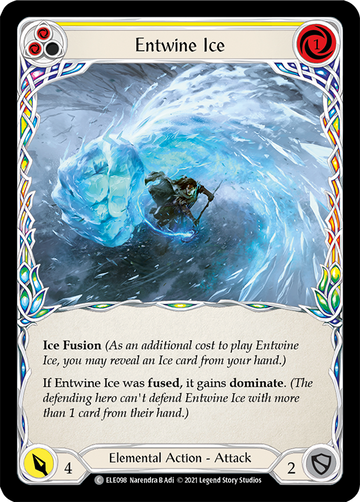 Entwine Ice (Yellow) [ELE098] 1st Edition Rainbow Foil - Duel Kingdom