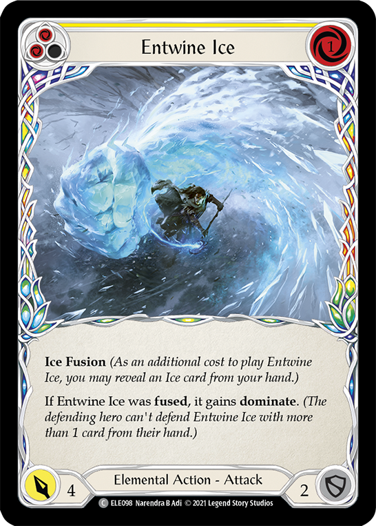 Entwine Ice (Yellow) [ELE098] 1st Edition Rainbow Foil - Duel Kingdom