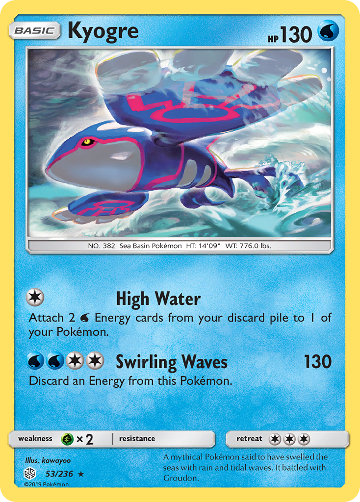 Kyogre (53/236) [Sun & Moon: Cosmic Eclipse] - Duel Kingdom