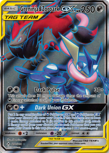 Greninja & Zoroark GX (200/214) [Sun & Moon: Unbroken Bonds]
