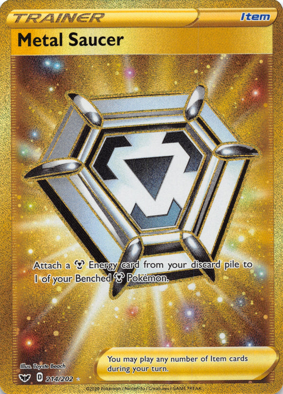 Metal Saucer (Secret) (214/202) [SWSH01: Sword & Shield Base Set] - Duel Kingdom