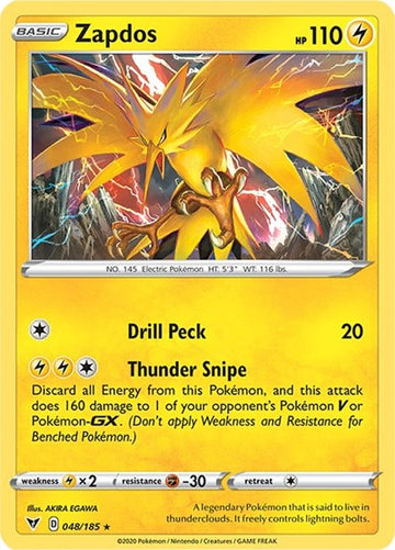 Zapdos  [048/185] [SWSH04: Vivid Voltage] - Duel Kingdom