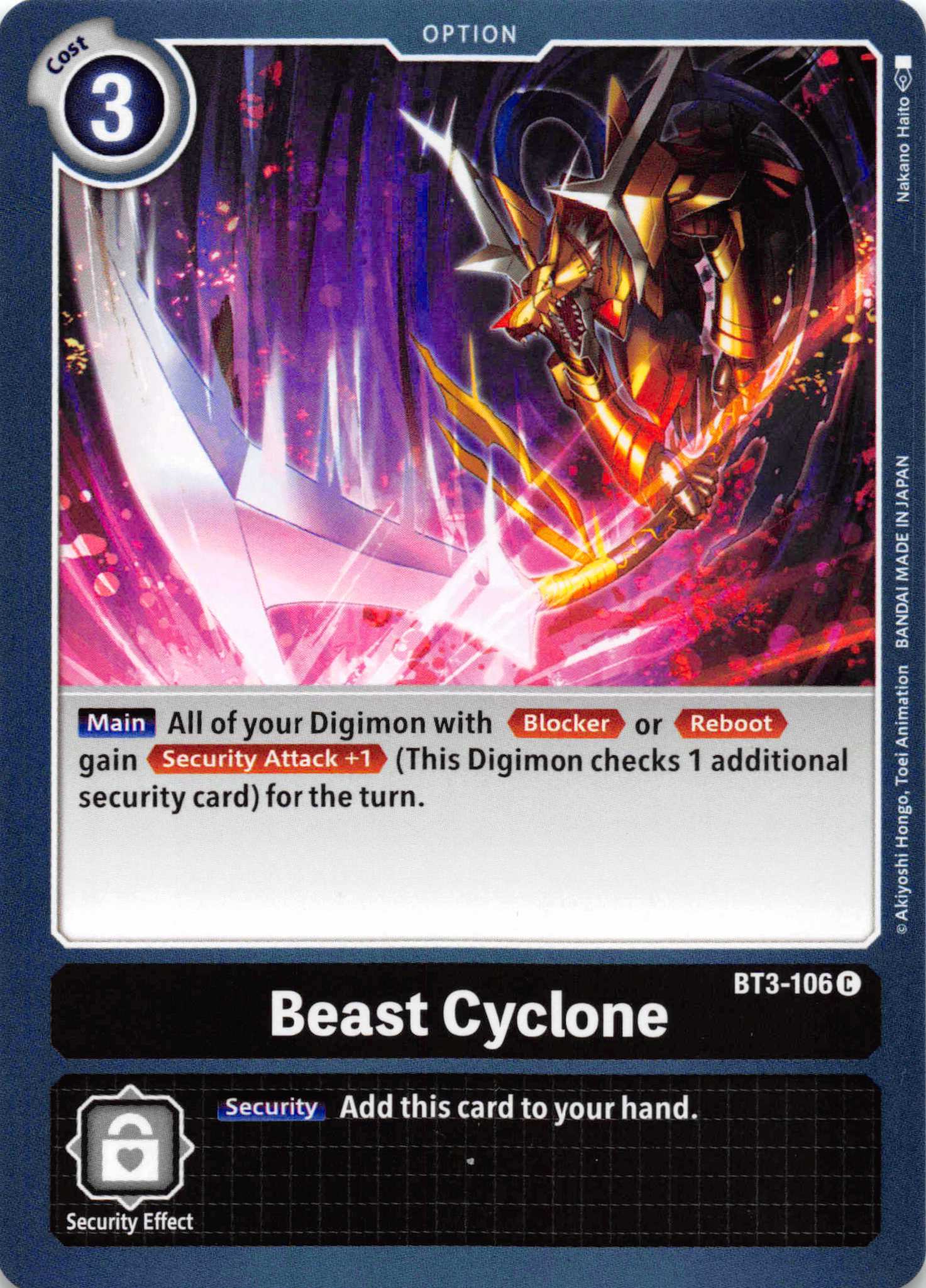 Beast Cyclone [BT3-106] [Release Special Booster] Normal
