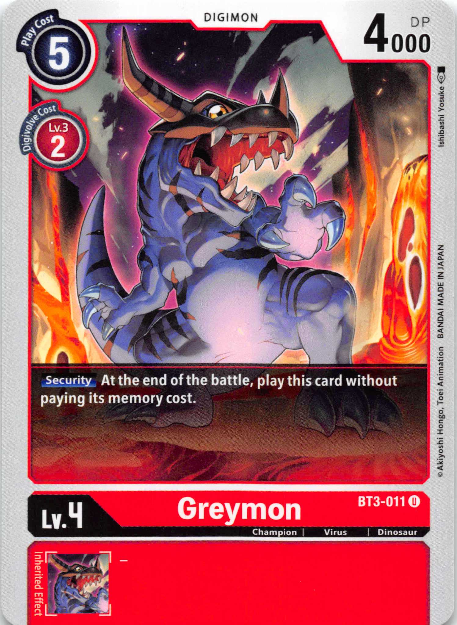 Greymon - BT3-011 [BT3-011] [Release Special Booster] Normal