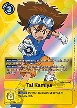 Tai Kamiya (Box Topper) [BT4-094] [Great Legend] Foil