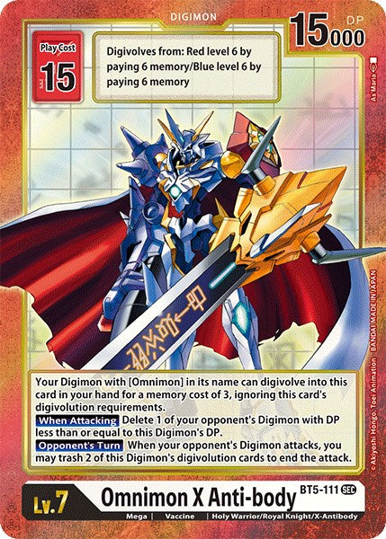 Omnimon X Anti-body (Alternate Art) [BT5-111] [Battle of Omni] Foil