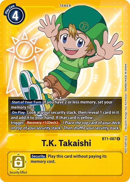 T.K. Takaishi (Official Tournament Pack Vol.3) [BT1-087] [Release Special Booster] Normal