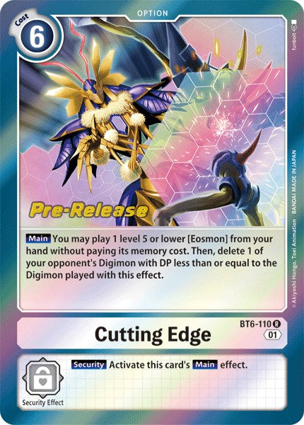 Cutting Edge [BT6-110] [Double Diamond Pre-Release Cards] Foil