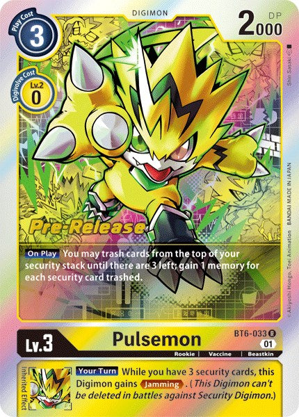 Pulsemon [BT6-033] [Double Diamond Pre-Release Cards] Foil