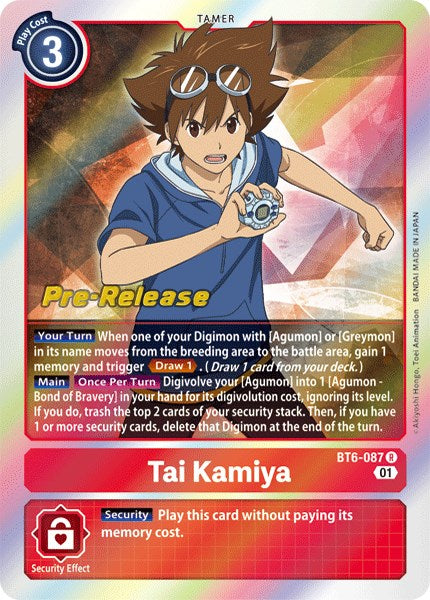 Tai Kamiya [BT6-087] [Double Diamond Pre-Release Cards] Foil