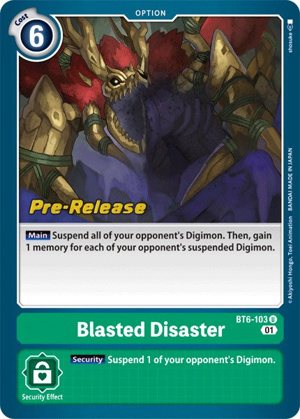 Blasted Disaster [BT6-103] [Double Diamond Pre-Release Cards] Foil