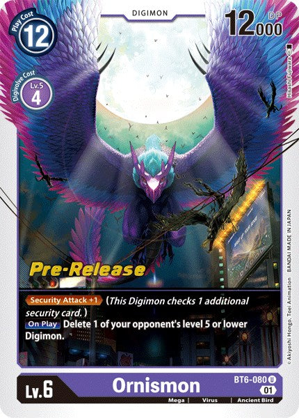 Ornismon [BT6-080] [Double Diamond Pre-Release Cards] Normal