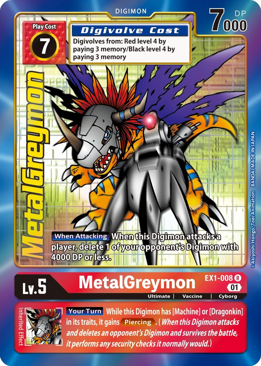 MetalGreymon (Alternate Art) [EX1-008] [Classic Collection] Foil