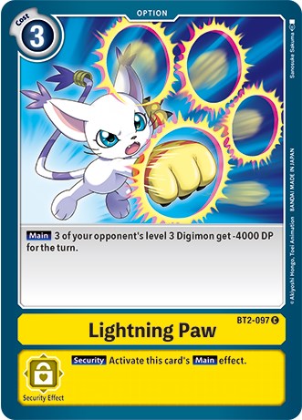 Lightning Paw [BT2-097] [Revision Pack Cards] Normal