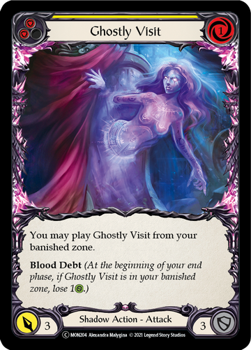 Ghostly Visit (Yellow) (Rainbow Foil) [U-MON204-RF] Unlimited Rainbow Foil - Duel Kingdom