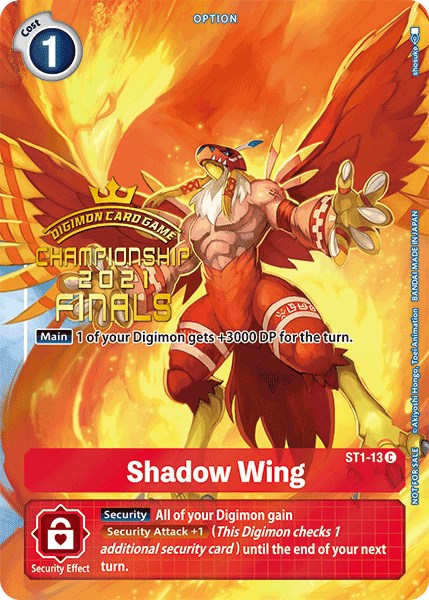 Shadow Wing (2021 Championship Finals Tamer's Evolution Pack) [ST1-13] [Starter Deck 01: Gaia Red] Foil