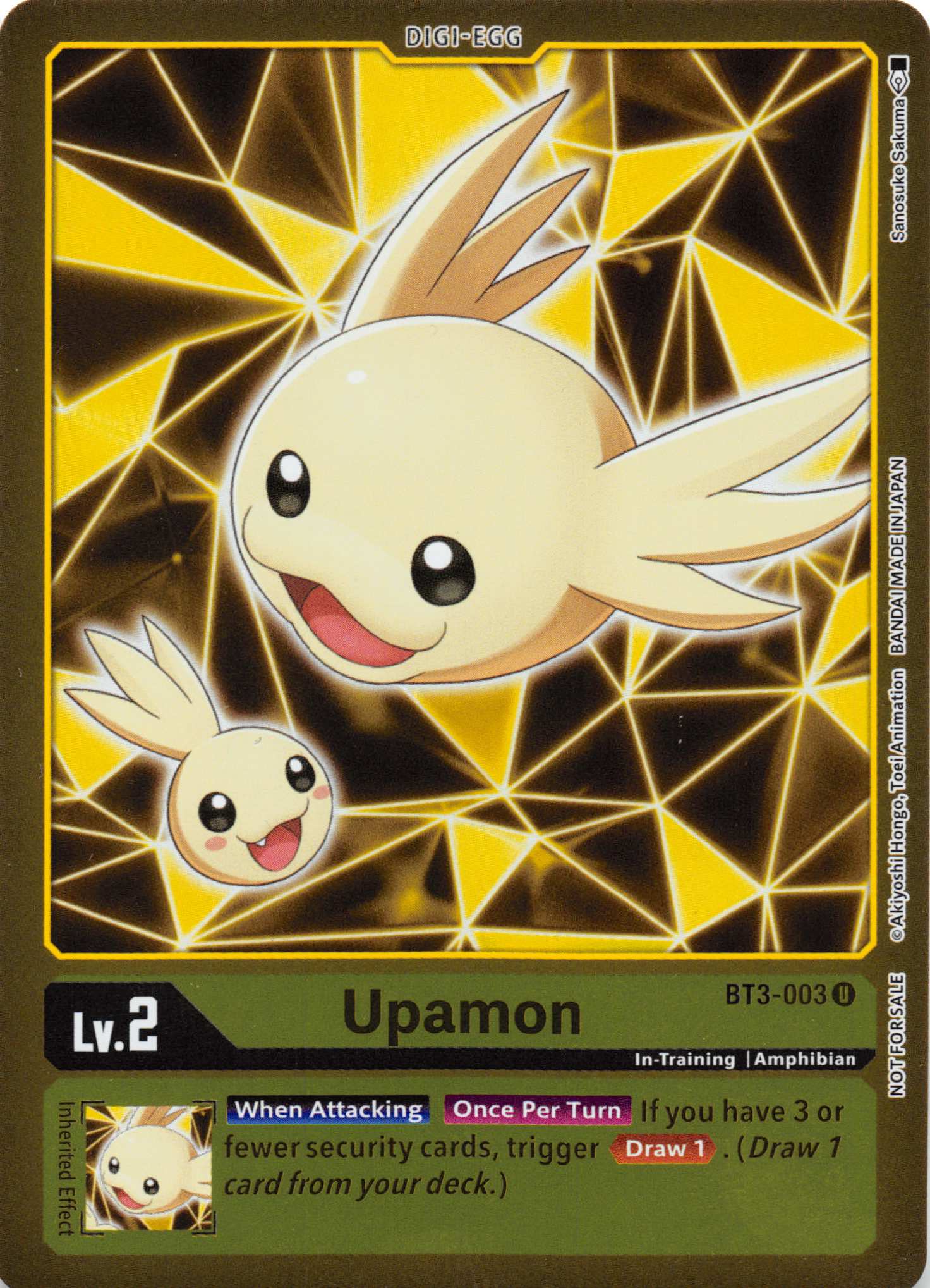 Upamon - BT3-003 (Event Pack 2) [BT3-003] [Release Special Booster] Foil