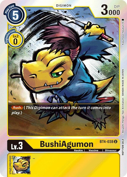 BushiAgumon (Event Pack 2) [BT4-038] [Great Legend] Foil