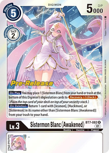 Sistermon Blanc (Awakened) [BT7-082] [Next Adventure Pre-Release Cards] Foil