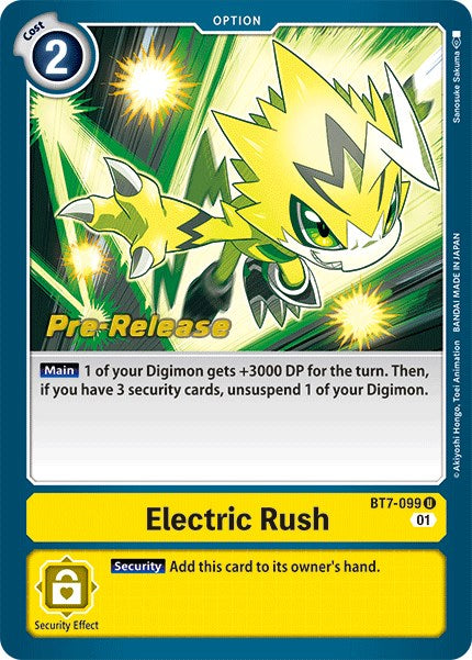 Electric Rush [BT7-099] [Next Adventure Pre-Release Cards] Foil