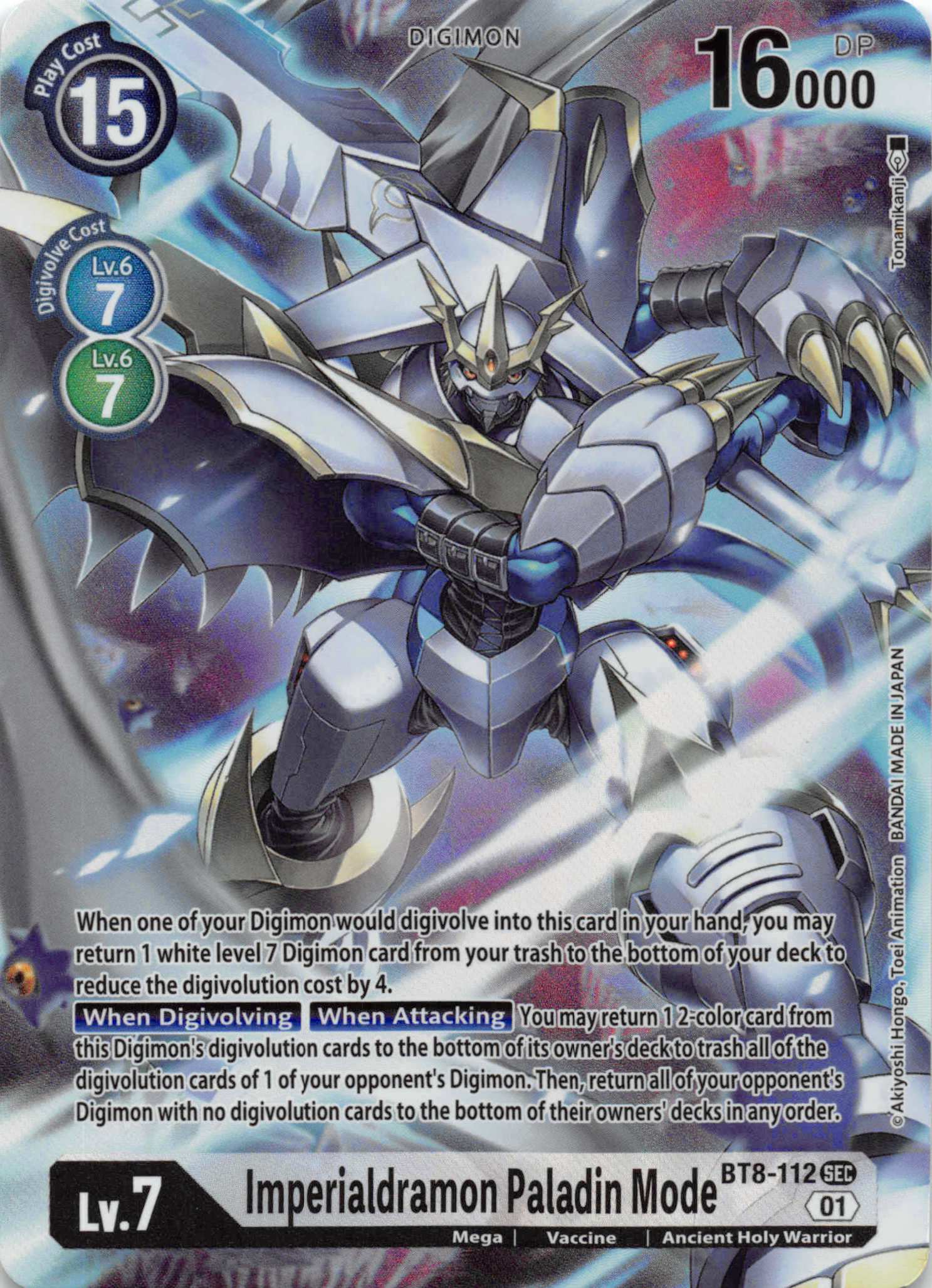 Imperialdramon Paladin Mode (Alternate Art) [BT8-112] [New Awakening] Foil