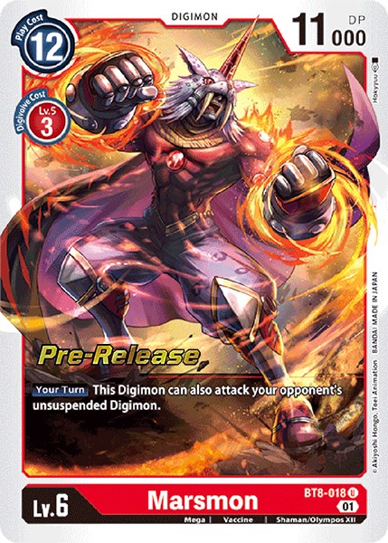 Marsmon [BT8-018] [New Awakening Pre-Release Cards] Foil