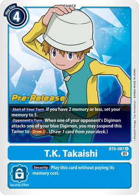 T.K. Takaishi [BT8-087] [New Awakening Pre-Release Cards] Foil