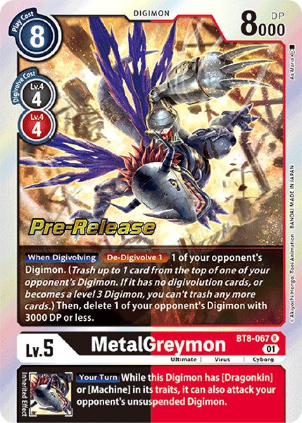 MetalGreymon [BT8-067] [New Awakening Pre-Release Cards] Foil