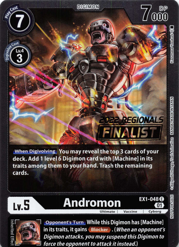 Andromon (2022 Championship Online Regional) [Online Finalist] [EX1-048] [Classic Collection] Foil