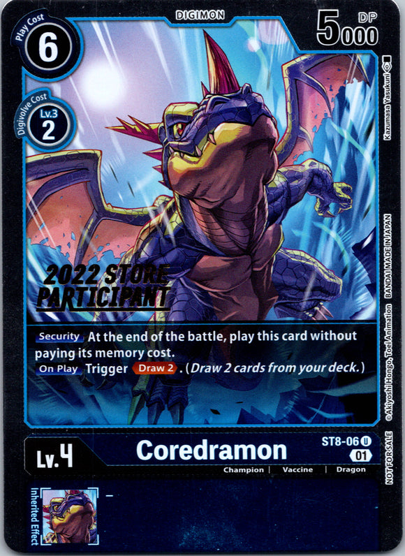 Coredramon (2022 Store Participant) [ST8-06] [Starter Deck 08: Ulforce Veedramon] Foil