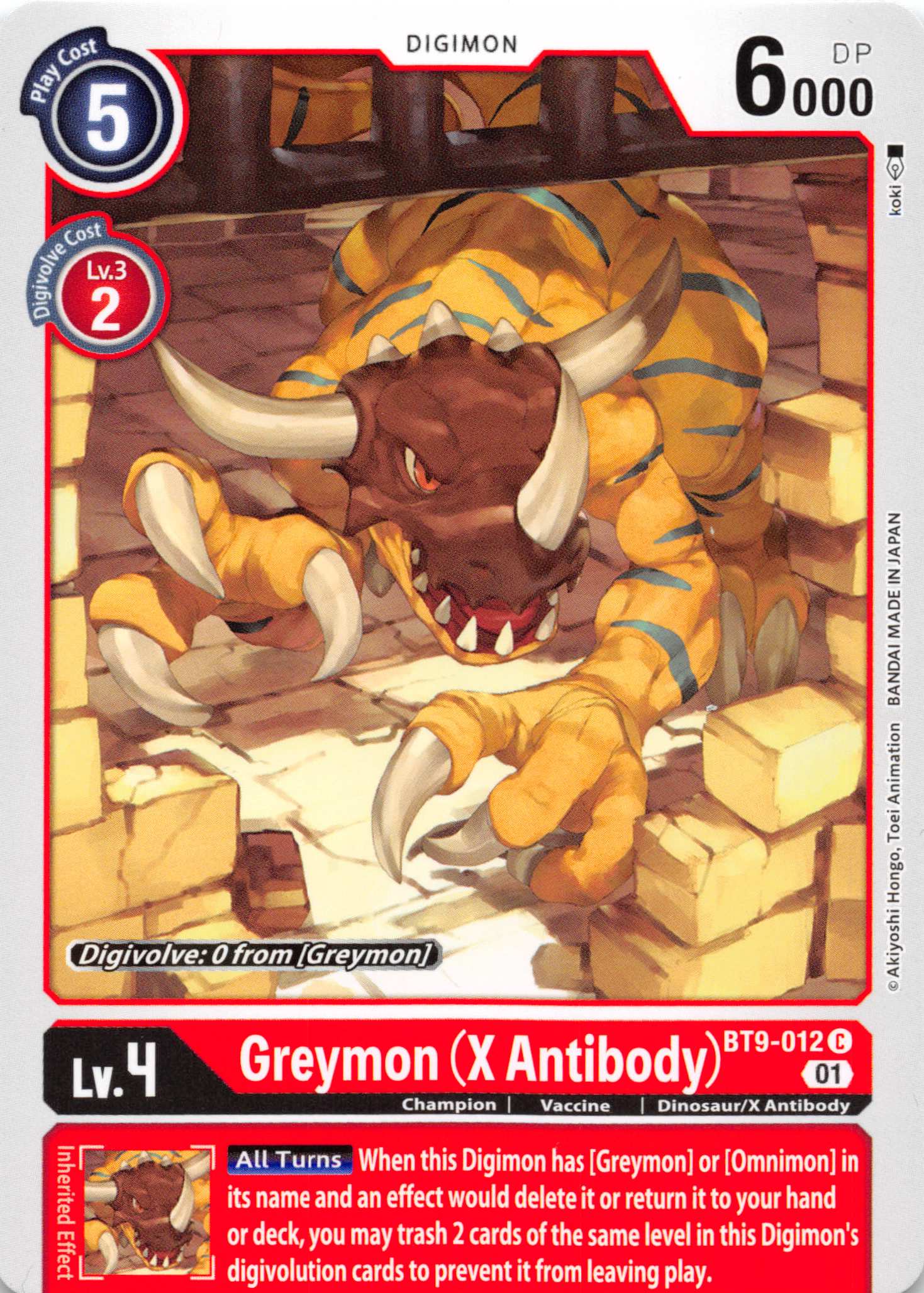 Greymon (X Antibody) [BT9-012] [X Record] Normal