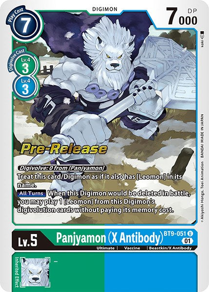 Panjyamon (X Antibody) [BT9-051] [X Record Pre-Release Cards] Normal