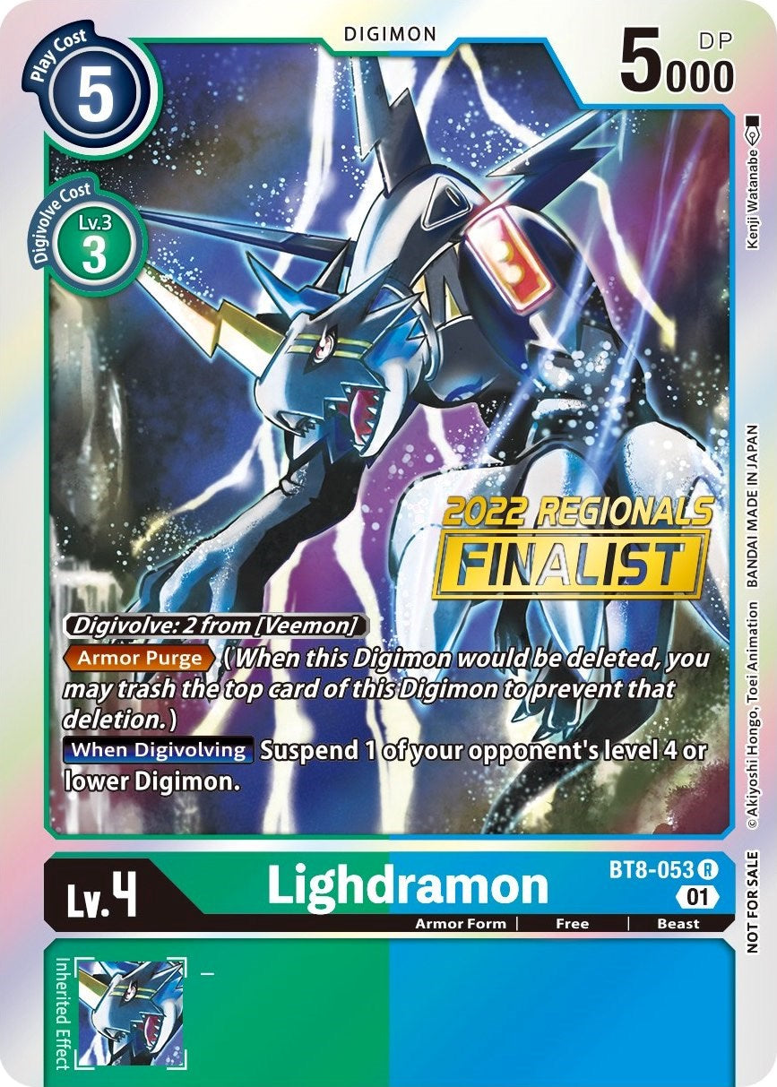 Lighdramon (2022 Championship Offline Regional) [Online Finalist] [BT8-053] [New Awakening] Foil