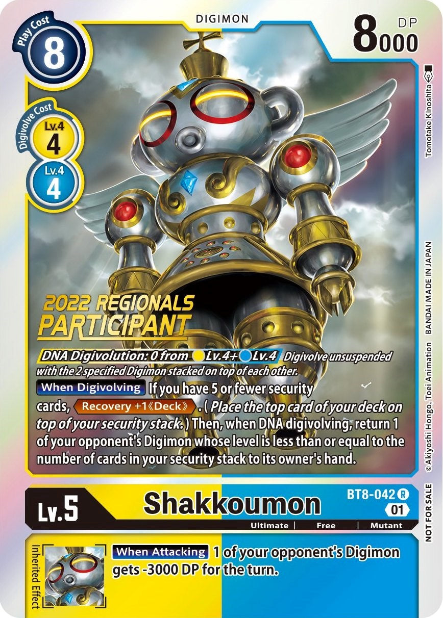 Shakkoumon (2022 Championship Offline Regional) [Online Participant] [BT8-042] [New Awakening] Foil