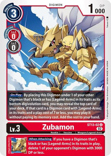 Zubamon [ST13-02] [Starter Deck 13: Ragnaloardmon] Normal