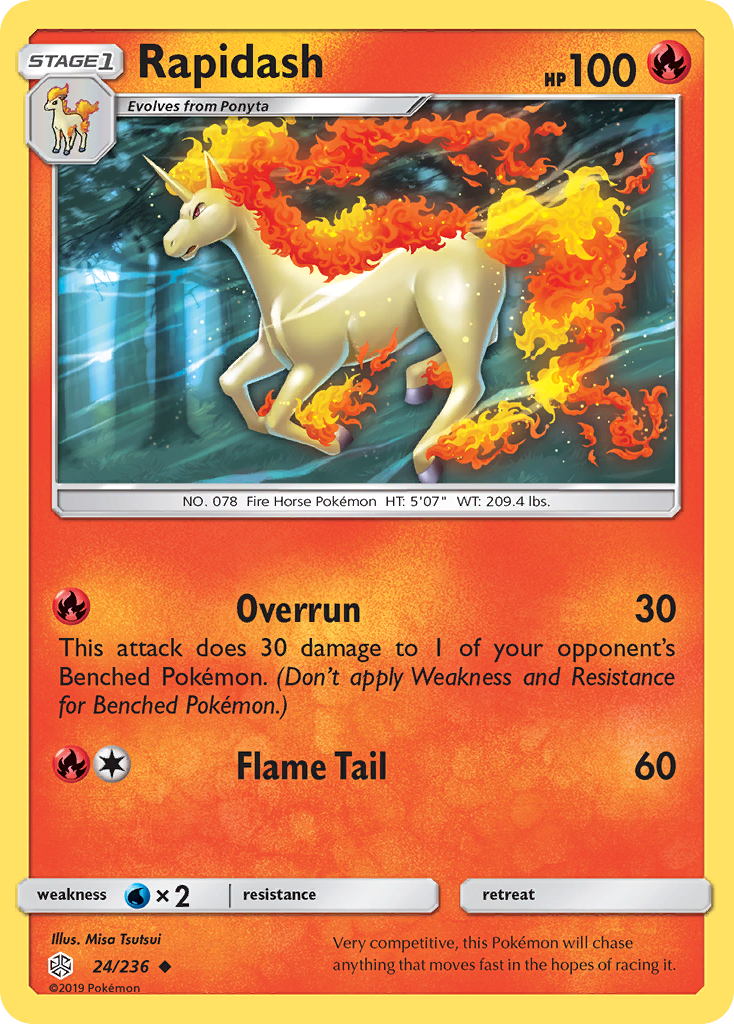 Rapidash (24/236) [Sun & Moon: Cosmic Eclipse] - Duel Kingdom