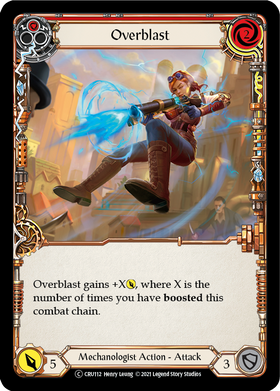 Overblast (Red) (Rainbow Foil) [CRU112-RF] Unlimited Rainbow Foil - Duel Kingdom