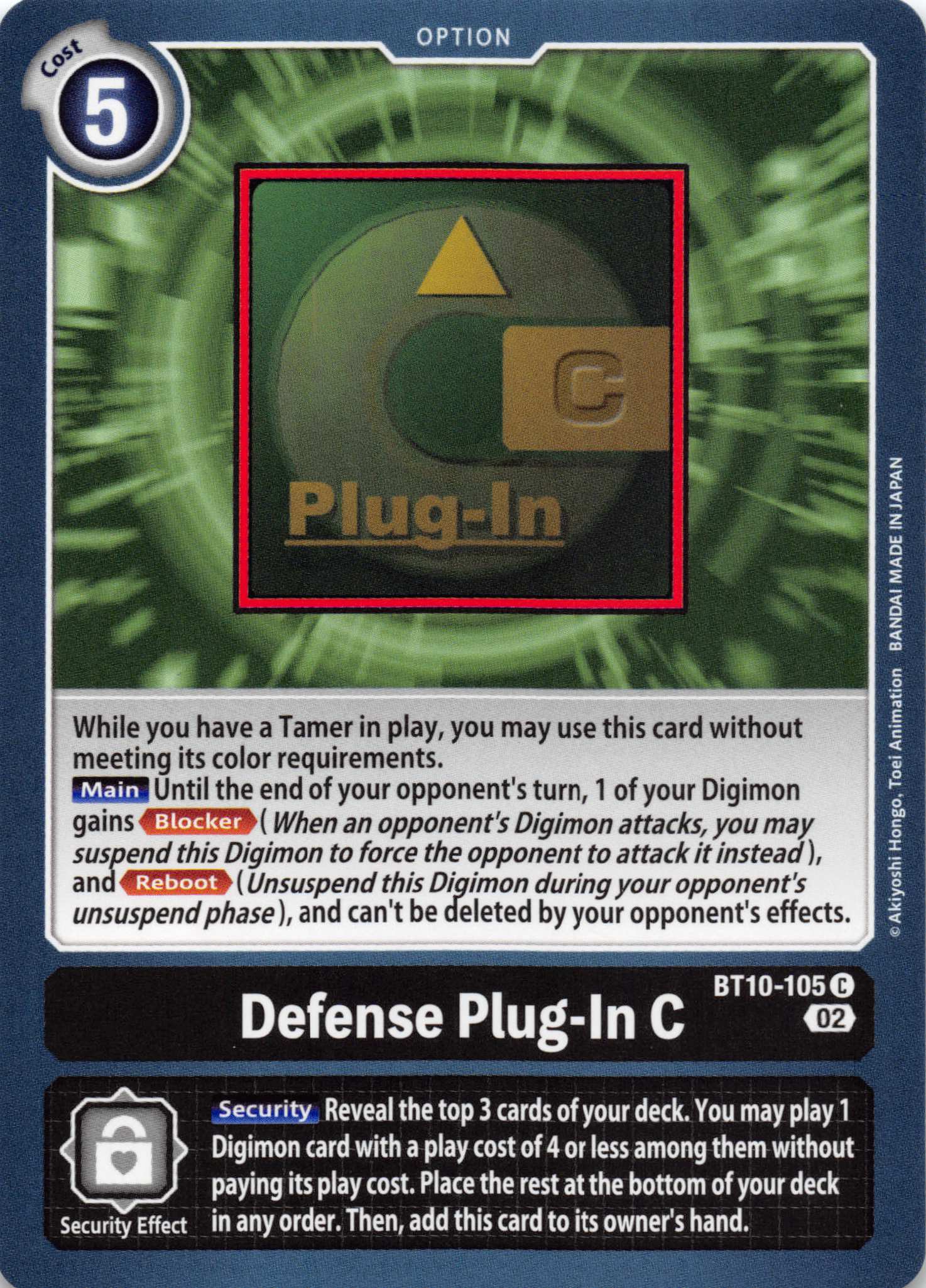 Defense Plug-In C [BT10-105] [Xros Encounter] Normal