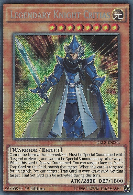 Legendary Knight Critias [DRL2-EN002] Secret Rare - Duel Kingdom