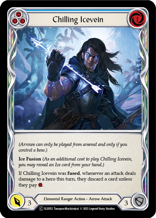Chilling Icevein (Blue) [U-ELE052] Unlimited Rainbow Foil - Duel Kingdom