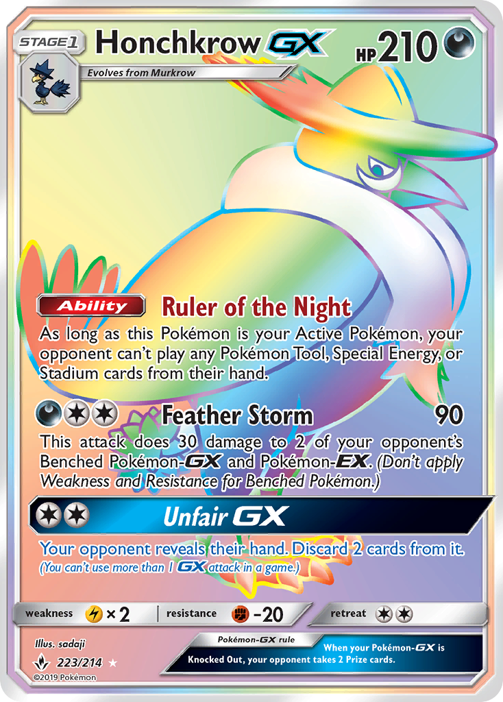 Honchkrow GX (223/214) [Sun & Moon: Unbroken Bonds] - Duel Kingdom