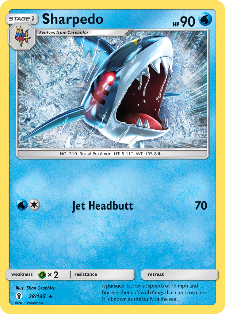 Sharpedo (28/145) [Sun & Moon: Guardians Rising] - Duel Kingdom