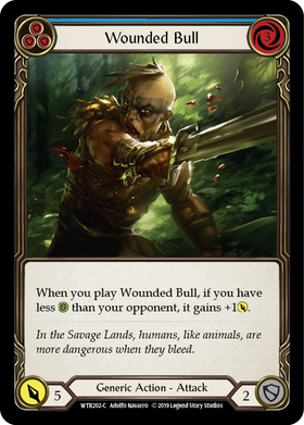 Wounded Bull (Blue) [WTR202-C] Alpha Print Rainbow Foil - Duel Kingdom