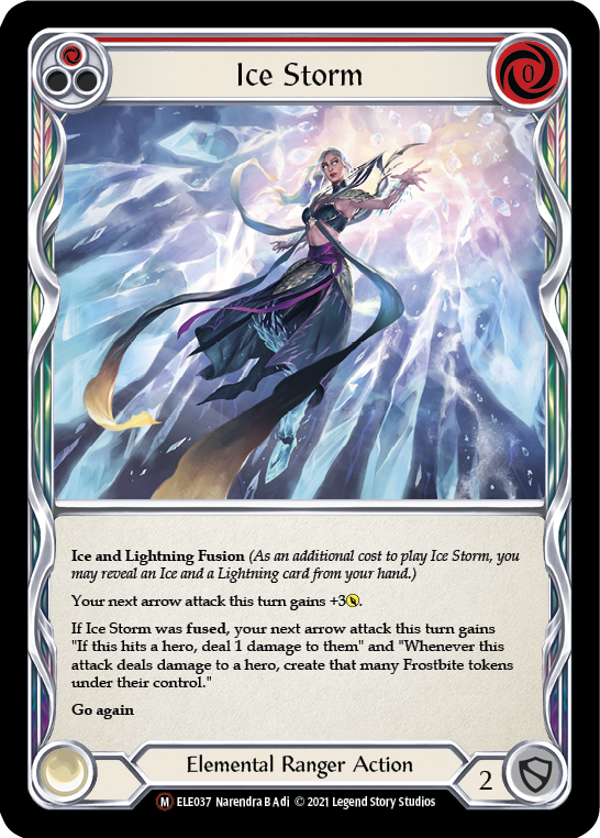 Ice Storm [U-ELE037] Unlimited Rainbow Foil - Duel Kingdom